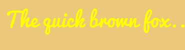 Image with Font Color FFFF00 and Background Color ECC87A